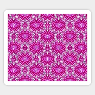 Magenta Aesthetic Repeating Abstract Pattern 2 Sticker